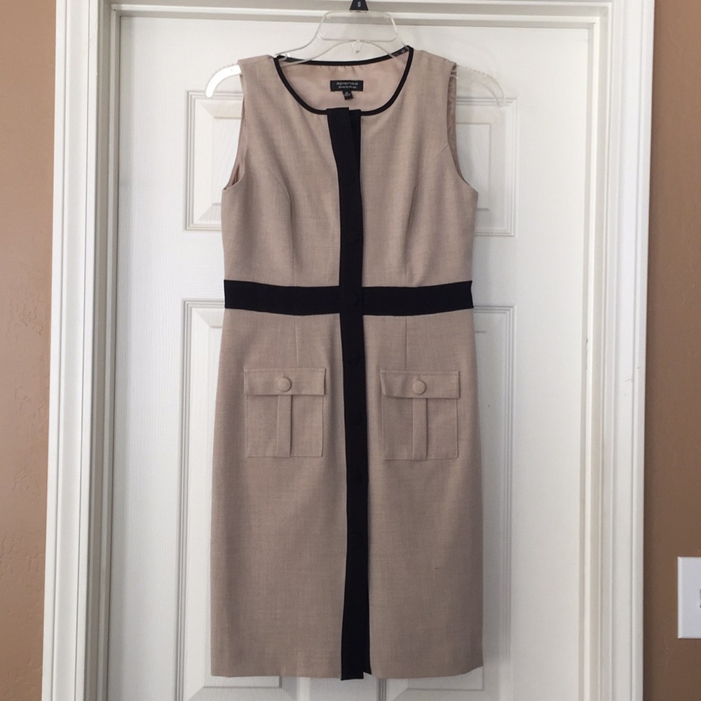 Tan & Black Beautiful Professional Dress